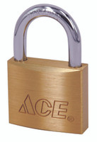 PADLOCK 1-1/2 PIN BRASS ACE