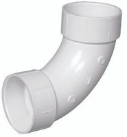 ELBOW 90 L PVC DWV 4 H X H