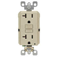 Leviton SmartlockPro 20 amps 125 volt Duplex Ivory GFCI Outlet 5-20R 1 pack