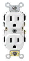 DUPLEX RECEPTACLE WHITE 15 AMP