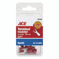 TERMINAL SPADE INSULATED 22-16 AWG 4-6 STUD