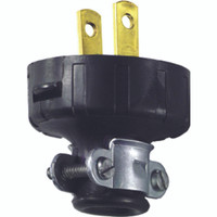 HANDLE PLUG 2 WIRE 15 AMP BLACK