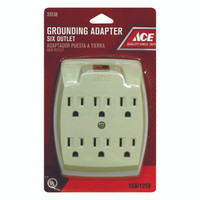 ADAPTER OUTLET 2-6 IVORY 15 AMP