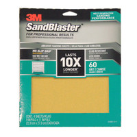 3M SandBlaster 11 in. L x 9 in. W 60 Grit Ceramic Sandpaper 4 pk