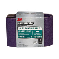 3M SandBlaster 21 in. L x 3 in. W Ceramic Sanding Belt 50 Grit Coarse 1 pk