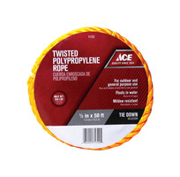 Ace 1/2 in. Dia. x 50 ft. L Yellow Twisted Poly Rope