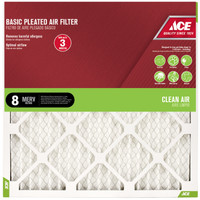 Ace 20 in. W x 25 in. H x 1 in. D Cotton 8 MERV Pleated Air Filter