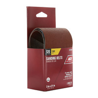 Ace 21 in. L x 3 in. W Aluminum Oxide Sanding Belt 120 Grit Fine 2 pc.