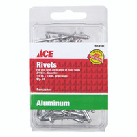 Ace 3/16 in. Dia. x 1/4 in. Aluminum Rivets Silver 50 pk