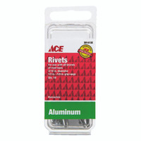 Ace 3/16 in. Dia. x 5/8 in. Aluminum Rivets Silver 10 pk