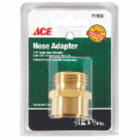 Ace 3/4 in. MHT x 3/4 in. FPT Brass Threaded Male/Female Hose Coupling