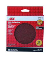 Ace 5 in. Aluminum Oxide Adhesive Sanding Disc 40 Grit Coarse 15 pk