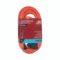 Ace Indoor and Outdoor 25 ft. L Orange Triple Outlet Cord 14/3 SJTW