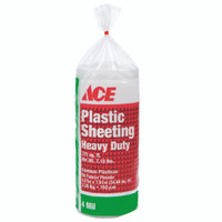 ACE Plastic Sheeting 4 mil x 15 ft. W x 25 ft. L Polyethylene Clear