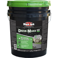 Black Jack Drive-Maxx 500 Matte Black Water-Based Rubberized Asphalt Driveway Sealer 4.75 gal