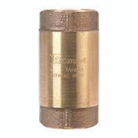 Campbell 1 in. Dia. x 1 in. Dia. Red Brass Spring Loaded Check Valve