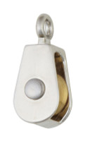 Campbell Chain 3/4 in. Dia. Nickel Copper Ridge Eye Single Sheave Rigid Eye Pulley