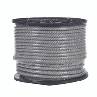 Campbell Chain Clear Vinyl Galvanized Steel 1/4 in. Dia. x 200 ft. L Aircraft Cable