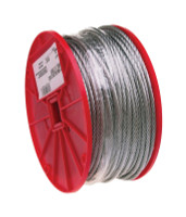 Campbell Chain Galvanized Galvanized Steel 1/8 in. Dia. x 500 ft. L Aircraft Cable