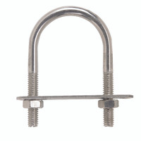 Hampton 5/16 in. x 1-3/4 in. W x 3 in. L Coarse Stainless Steel U-Bolt