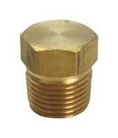 JMF 1/2 in. MPT Brass Hex Head Plug