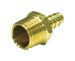 JMF Brass 1/2 in. Dia. x 3/8 in. Dia. Adapter 1 pk Yellow