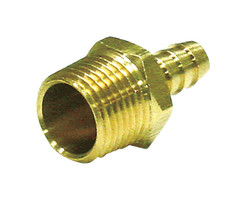 JMF Brass 1/4 in. Dia. x 1/4 in. Dia. Adapter 1 pk Yellow