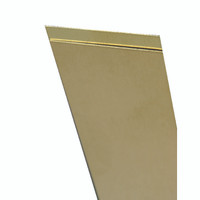 K&S 0.064 in. x 1/4 in. W x 12 in. L Brass Metal Strip