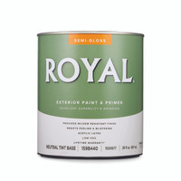 Royal Semi-Gloss Neutral Base Acrylic Latex Paint + Primer Outdoor 1 qt.