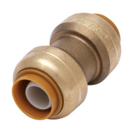 SharkBite 1/2 in. Push x 1/2 in. Dia. Push Brass Coupling