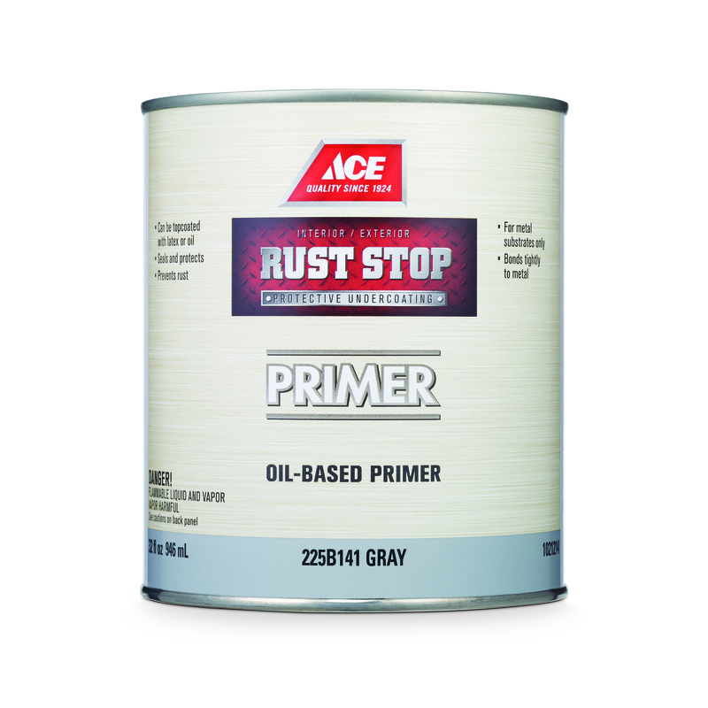 Ace Rust Stop Gray Oil-Based Primer 1 qt. - Miller Industrial