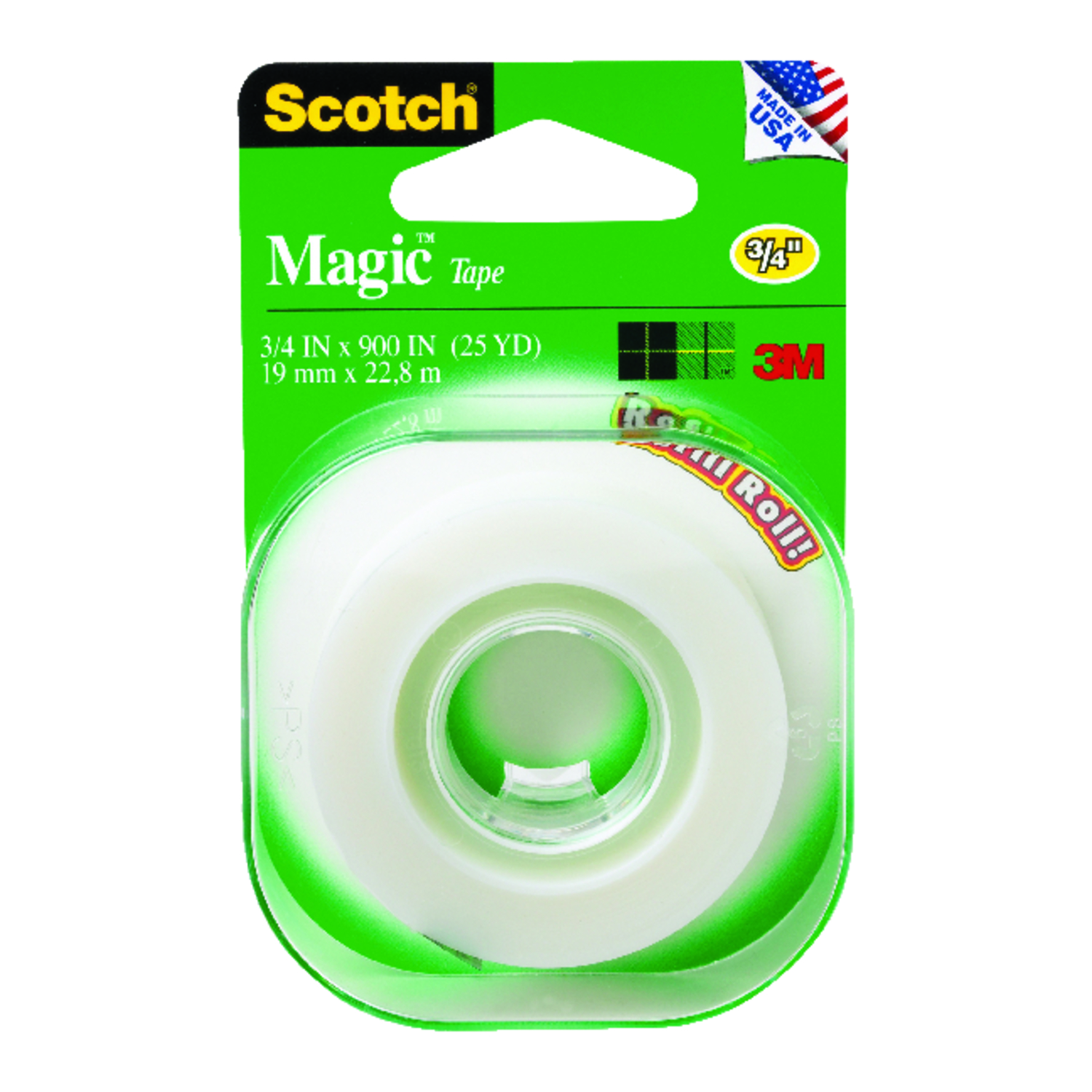 Scotch Magic Tape Dispenser Roll, 22 Yards