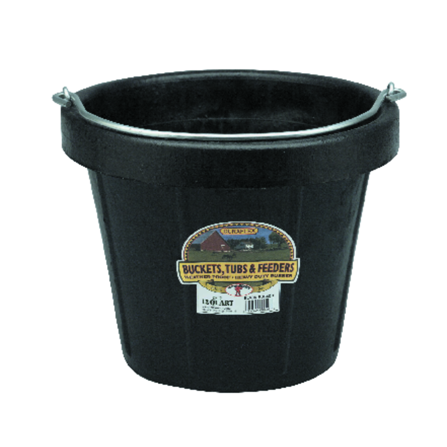 Black Plastic Buckets -- 3 Gallon with Handle