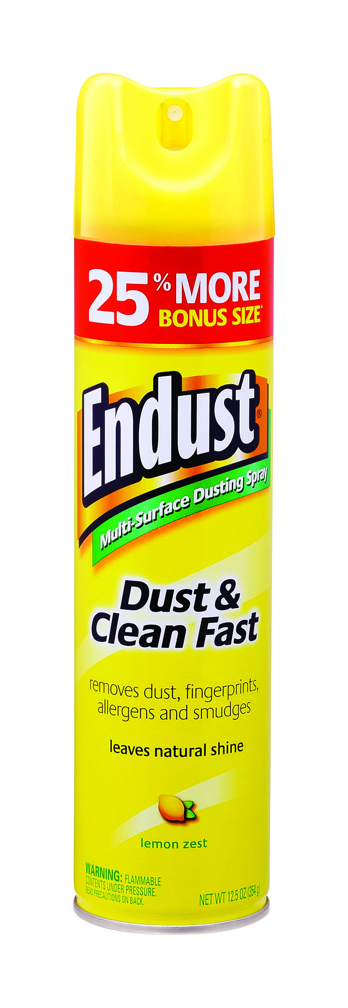 Endust Multi-Surface Dusting and Cleaning Spray, Lemon Zest, 12.5