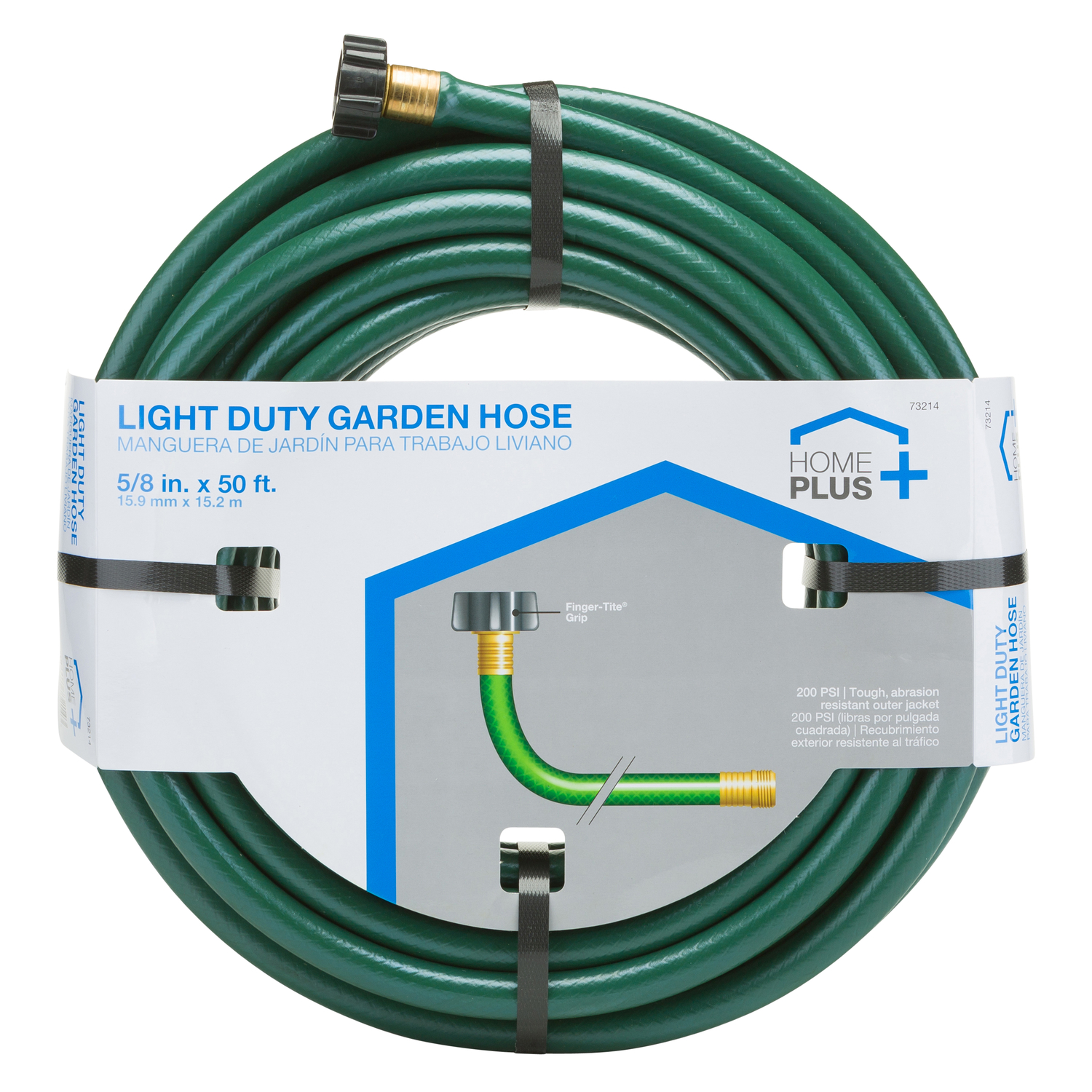 Home Plus 5/8 in. Dia. x 50 ft. L Light-Duty Green Vinyl Hose