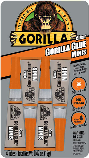 GORILLA GLUE .42 OUNCE 4 PACK TUBES - Miller Industrial