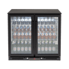 Euro 208L Double Glass Doors Black Beverage Cooler - EA900WFBL