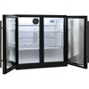 Schmick Black Bar Fridge 2 Door With Heated Glass and Triple Glazing Model SK190-B