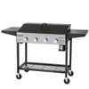 Gasmate Caterer Flat Plate 4 Burner BBQ shelves up