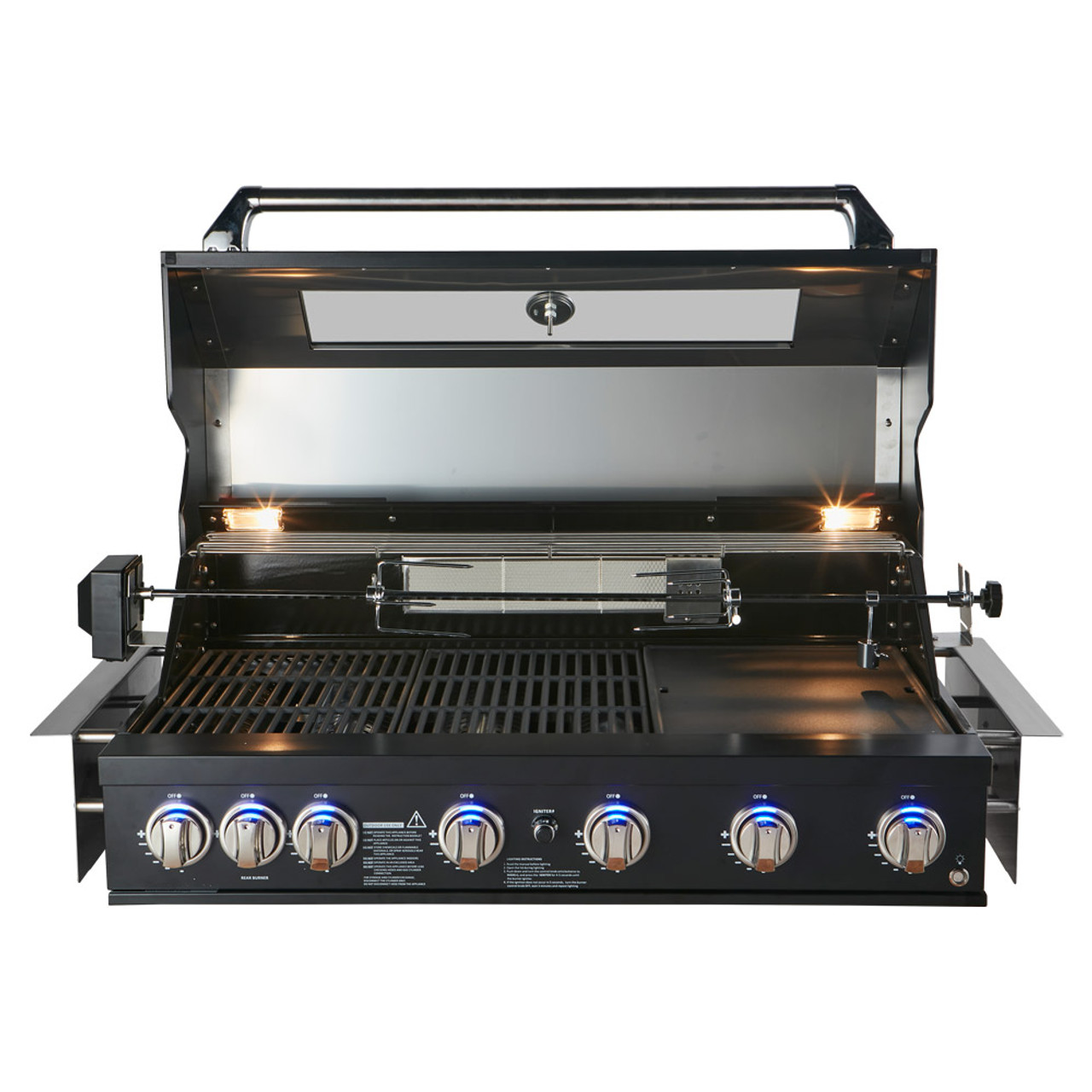 Smart Black 6 Burner Built In BBQ The BBQ KIng