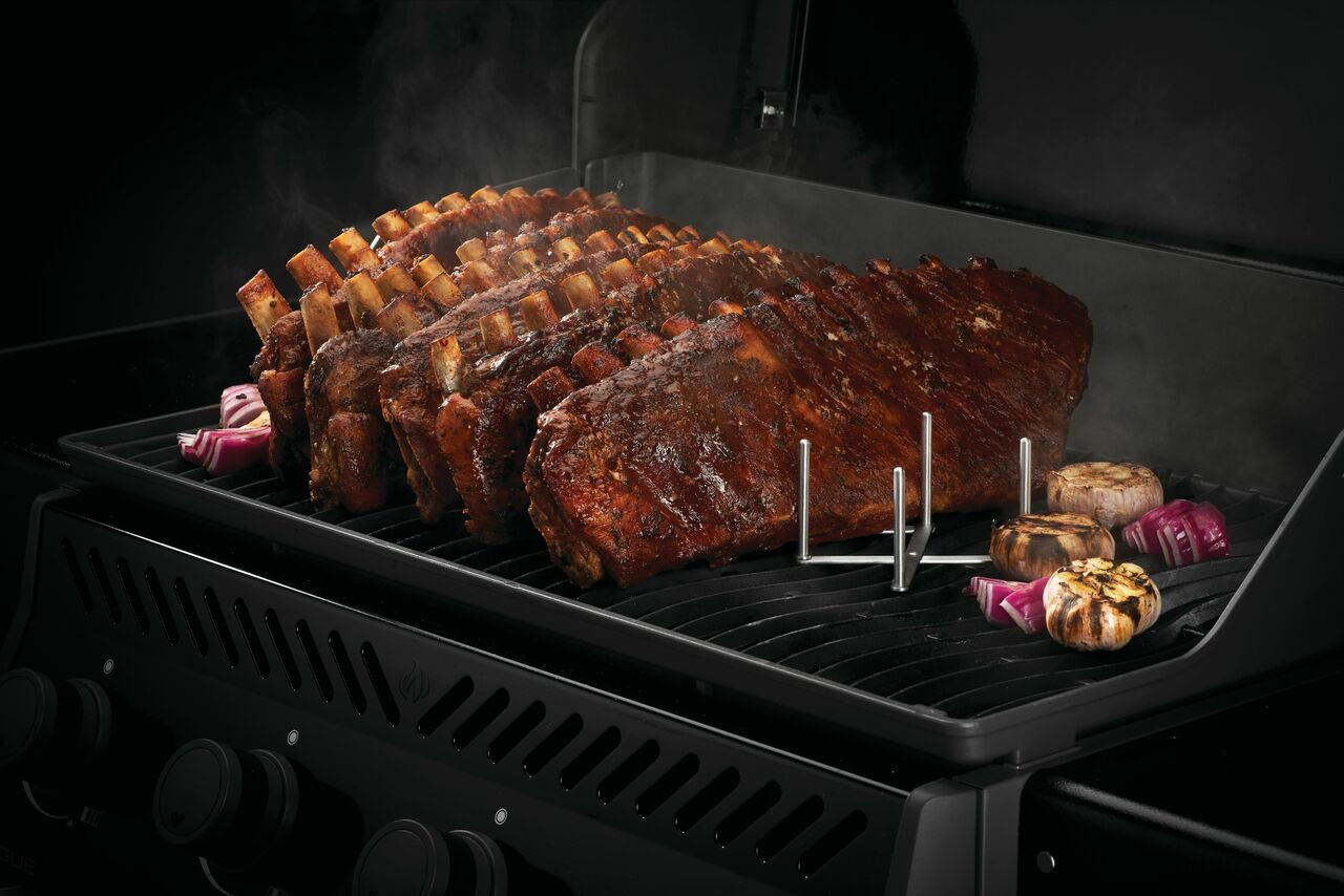 Baby Back Ribs Kamado Joe Jr Rib Rack Joe Junior Spare Ribs On - Main Image