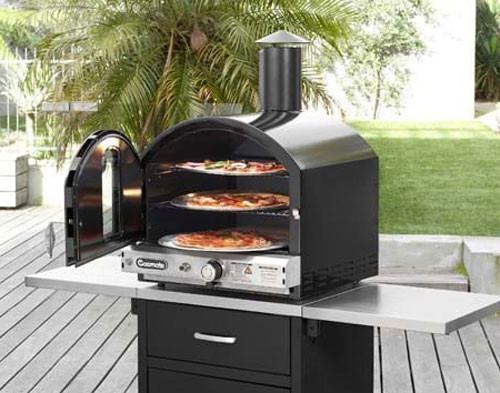 GASMATE Vitreous Enamel Deluxe Pizza Oven PO106 The BBQ King One