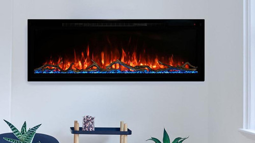 Modern Flames Spectrum Slimline Series - 74 Inch Inbuilt Electric Fireplace with Log Set - SPS-74B/AUS Modern Flames Spectrum Slimline Series - 74 Inch Inbuilt Electric Fireplace with Log Set - SPS-74B/AUS