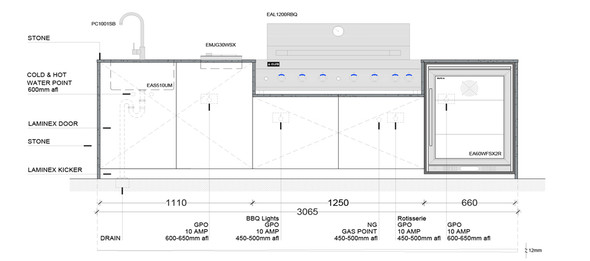 Euro Outdoor Kitchen - CLASSICA- 3.1m