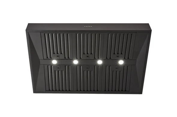 Schweigen Black BBQ Canopy Rangehood - 120cm - CL7372B Series