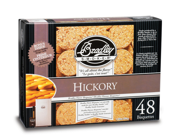 BRADLEY Hickory Bisquettes 48 Pack HC48