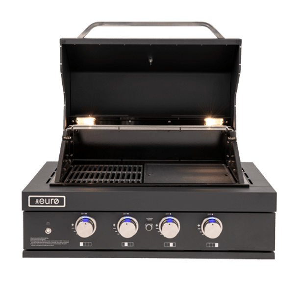 Euro 4 Burner Black Built-In BBQ - EAL900RBQBL