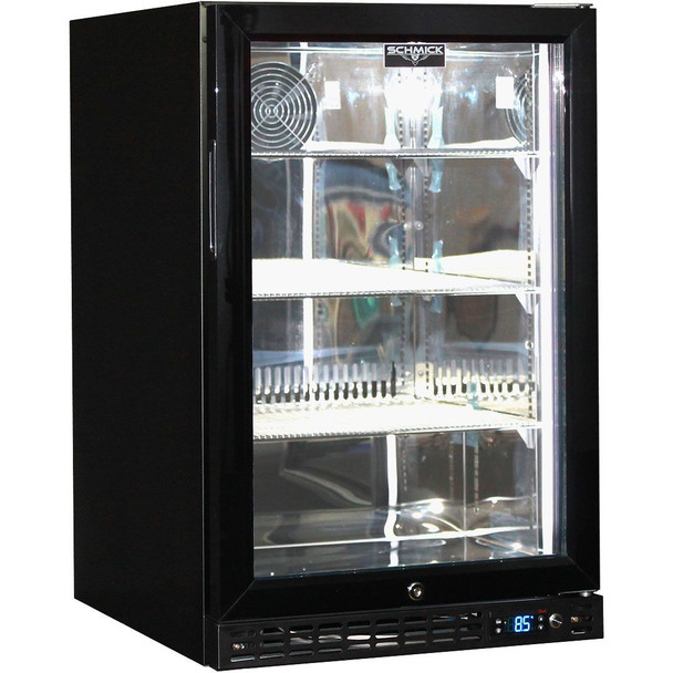 Schmick Quiet Running Front Venting Under Bench Glass Door Bar Fridge - SK116-B