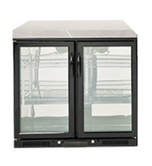 Crossray Mini Outdoor Kitchen with 2 Burner Gas BBQ with Double Fridge