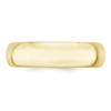 Lex & Lu 10k Yellow Gold 6mm Standard Comfort Fit Band Ring- 2 - Lex & Lu